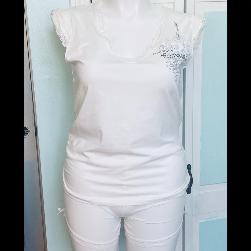 Size large bridal bride wedding Pajamas I do Ivory